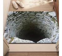 SONGDIQI Tapis Trompe l'oeil 3D Trou, Antidérapant Piège Visuel De Porte, Absorption Tapis Effet Optique Trou, pour Salle Bain Chambre(B8,60 * 90cm)
