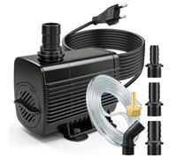 SongLong Pompe de Fontaine Ultra Silencieuse 50W 2600 L/H | Protection Contre la Surchauffe & Câble 3m | Idéale pour Fontaine de Jardin, Bassin, Installations Hydroponiques