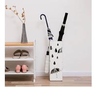 Songmics® 49 cm blanc Porte parapluie en métal carré avec un plateau et crochet LUC49W