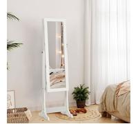 Armoire à bijoux SONGMICS avec miroir et éclairage LED, 4 étagères