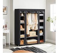 SOngMICs Armoire de rangement en Tissu, Penderie avec Housse, Placard, Garde-robe, 45 x 150 x 175 cm, 12 Compartiments, Cadre en