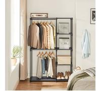 SONGMICS Armoire de Rangement, Penderie Pliable, Dressing, Armoire Métallique, pour Vestiaire, 112 x 43 x 165 cm, Gris RYG024G02