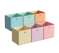 SONGMICS Boîte de Rangement Lot de 6 Inodore Panier Coffre Pliable