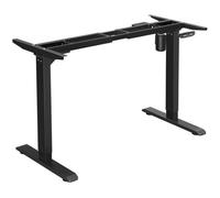 SONGMICS Bureau Assis Debout, Support de bureau électrique, hauteur réglable en continu, longueur réglable, en acier, Noir LSD010B01