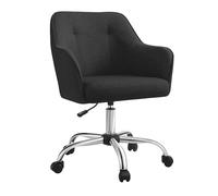 SONGMICS Ensemble de 2 Chaises de Bureau, Fauteuils Ergonomiques | Sièges Pivotants, Réglables en Hauteur, Capacité 110 kg, en Tissu Respirant, pour Bureau, Chambre, Noir