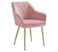 SONGMICS Chaise Salle à Manger, avec Accoudoirs, Revêtement en Velours