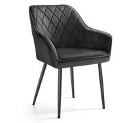 SONGMICS Chaise Salle à Manger, avec Accoudoirs, Revêtement en Velours