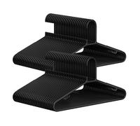 SONGMICS Cintres en Plastique, Lot de 50, Cintres Gain de Place, Légers, pour Pantalons, Manteaux, Robes, Noir