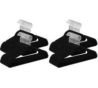 SONGMICS Cintres en Velours, Lot de 100, ABC Plus Flocage, Noir, 50 pièces