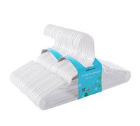 SONGMICS Cintres Enfant en Plastique, Lot de 30, Qualité supérieure, Modèle Enfant, Encoches et extrémités renforcées, Longueur 29,5 cm, Blanc CRP06W-30