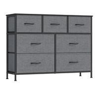 SONGMICS Commode, Meuble de Rangement, Cadre en Acier, 7 Tiroirs | Style Moderne, pour Chambre, Couloir, Entrée, Salon, Gris Ardoise, Collection BELLAH LGS323G101