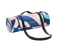 SONGMICS Couverture de Pique-Nique, 200 x 200 cm, Hydrofuge, Pliable | Grand Tapis, Lavable en Machine, pour Camping, Parc, Jardin, Plage, Motif Fougère Multicolore, Collection TOMMI GCM087Q03