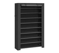 SONGMICS Étagère à Chaussures 40 Paires de chaussures -10 Niveaux - Housse anti Poussière - Porte-chaussures 88x28x160cm Noir RXJ36H