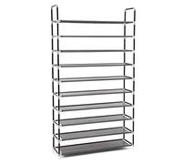 SONGMICS Étagère à Chaussures à 10 Niveaux, Porte-chaussures, Range-chaussures, Organisateur, pour 50 Paires, en Tissus Non-tissé, pour Entrée, Dressing, 100 x 29 x 175 cm, Noir LSR10H