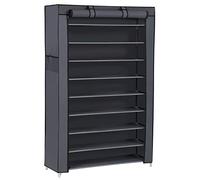 SONGMICS Étagère à Chaussures en Tissu Non-tissé à 10 Niveaux, Porte-chaussures, Organisateur, Rangement, Grand, Montage Facile, Anti-poussière, pour 40 Paires, 88 x 28 x 160 cm, Gris RXJ36G