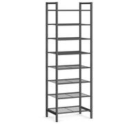 SONGMICS Étagère à chaussures étroite en métal robuste à 8 niveaux, organiseur de chaussures fin pour placard, entrée, petits espaces, tour à chaussures verticale pour 18 paires de chaussures,