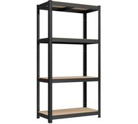 SONGMICS - Étagère de Rangement à 4 Niveaux - 40 x 80 x 160 cm, Style Industriel - Noir