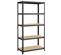 SONGMICS Ensemble de 2 Étagères de Garage, 5 Niveaux, Charge Lourde | Étagères Métalliques Modulables en Établi, 600 kg, Meuble de Rangement pour Atelier et Garage, 50 x 100 x 200 cm