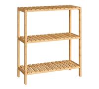 SONGMICS Étagère de Rangement à 3 Niveaux, Support pour Plantes, Multifonction, 60 x 26 x 66 cm, Naturel