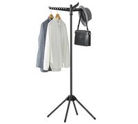 SONGMICS Étendoir à Linge, 150 cm, 3 Bras rotatifs | BUNJI Collection ULLR510B01V1 pour cintres, 4 pieds, acier, plastique PP, plastique ABS, pour 27 vêtements, noir