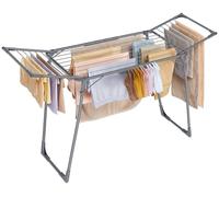 SONGMICS, étendoir à linge, séchoir à linge sur pied, 52,5 x 173 x 96,5 cm, étendoir à linge à ailes, séchoir à linge à ailes gain de place, avec support pour chaussettes, en métal, pour vêtements, se