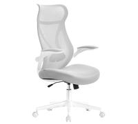 SONGMICS Fauteuil de Bureau, Dossier Ergonomique, Accoudoirs Relevables | Chaise de Bureau, Chaise Pivotante avec Appui-Tête, Hauteur Réglable, Supporte Jusqu’à 150 kg, Collection KIME OBN088GD01