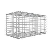 SONGMICS Gabion métallique 100 x 50 x 50 cm - Galvanisé, maille 5 x 10 cm - Décoration de jardin