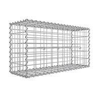 Gabion de pierres 100 x 50 x 30 cm Parterre en acier galvanisé Panier gabion Clôture Jardinière à gabion GGB153 SONGMICS