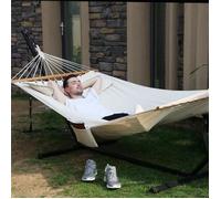 SONGMICS Hamac de Jardin avec 2 Oreillers 210 x 150 cm Charge 300KG GDC22M01