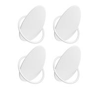 SONGMICS HOME Lot de 4 crochets muraux pour manteaux, serviettes, jusqu'à 5 kg, design inspiré des œufs, pour salon, chambre à coucher, couloir, blanc perle LCR039W01