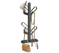 SONGMICS HOME Porte Manteau Mural, en Forme de Branche, 7 Crochets | Portant à Vêtements, des Butées Rondes, pour Chapeaux, Sacs, Noir d'encre, Collection LILLEY RCR035B01