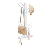 SONGMICS HOME Porte Manteau Mural, Portant à Vêtements en Forme de Branche, avec 7 Crochets, des Butées Rondes, pour Chapeaux, Sacs, Blanc Perle RCR035W01