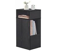 SONGMICS Home Table de Chevet en Bois, Petite Table de Nuit, Meuble de Rangement avec Tiroir, 30 x 25 x 59,4 cm, Noir, pour Chambre et Salon, Collection Kadin LET911BE01
