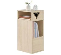 SONGMICS Home Table de Chevet en Bois, Petite Table de Nuit, Meuble de Rangement avec Tiroir, 30 x 25 x 59,4 cm, Café travertin, pour Chambre et Salon, Collection Kadin LET911LA01