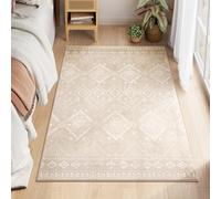 SONGMICS HOME Tapis Décoratif, 120 x 170 cm, Antidérapant, Style Bohème | Tapis de Chambre, Lavable en Machine, pour Salon, Beige Cappuccino, Collection VERINA TAR027K01