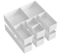 SONGMICS Lot de 12 boîtes de rangement pliantes en TNT pour chaussettes, sous-vêtements, soutien-gorge, cravates, écharpes, blanc nuage RDZ006W02