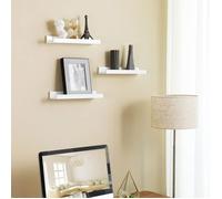 SONGMICS Lot de 3 étagères murales pour Cadre Photo et Livres Blanc 38 x 10 cm,LWS38WT