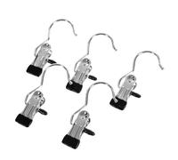 SONGMICS Lot de 50 cintres en métal, avec Pince et encoches, Crochets rotatifs, Clips coulissants Plastique CRI001-50