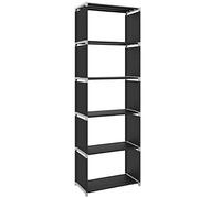 SONGMICS LSN15H Étagère de Rangement pour Salle de Bains 5 kg Noir 50 x 180 x 30 cm