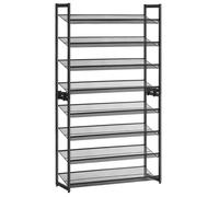 SONGMICS Meuble à Chaussures de 8 Niveaux, pour 40 paires chaussures, Ensemble de 2 Étagères Empilable de 4 Niveaux, Noir LMR08B