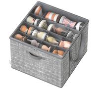 SONGMICS Organisateur de Chaussures, Lot de 2, Chacun jusqu'à 16 Paires, Boîte de Rangement pour Chaussures, Poignées, Couvercle Transparent, pour Chambre, Entrée, Armoire, Gris Jonc LSP602G01