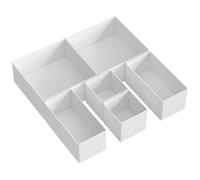 SONGMICS Organisateurs de tiroirs, lot de 6, pour sous-vêtements | Boîtes de rangement pour chaussettes, culottes, écharpes, en tissu non-tissé, Blanc nuage, Collection TINA RDZ006W01