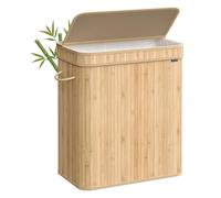 Songmics Panier à linge Collecteur de linge en bambou 100l