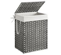 SONGMICS Panier à linge, avec poignées, pliable, sac à linge amovible, 90 L