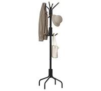 SONGMICS Porte-manteau sur Pieds, avec 12 Crochets, 4 Pieds, pour Manteaux, Chapeaux, Sacs, pour Entrée, Chambre, Bureau, Noir RCR031B01
