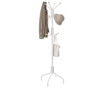SONGMICS Porte-manteau sur Pieds, avec 12 Crochets, 4 Pieds, pour Manteaux, Chapeaux, Sacs, pour Entrée, Chambre, Bureau, Blanc RCR031W01