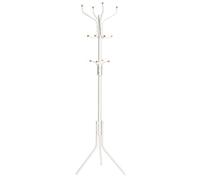 SONGMICS Portemanteau, Portant à Vêtement d’Entrée, en Métal, sur Pieds, 182 cm, avec 12 Crochets Arrondis, pour Vêtements, Manteaux, Chapeaux, Sacs, Blanc RCR19W