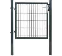 SONGMICS Portillon en Acier Galvanisé, avec Serrure, 100 x 150 cm