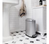 SONGMICS Poubelle 10L inox avec softclose Poubelle intérieure Seau à cosmétique Salle de bain LTB10NL
