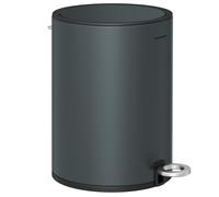 SONGMICS Poubelle 3L, Poubelle de Salle de Bain, Petit, avec Couvercle, Fermeture en Douceur, Seau Intérieur Amovible en Plastique, pour Salle de Bain, Bureau, Acier, Gris Verdâtre LTB011G02